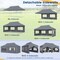 10 X 20 Ft Pop Up Canopy With 6 Sidewalls And Windows And Carrying Bag For Party Wedding Picnic